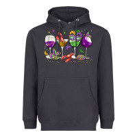 Smoke mardi gras wine glasses Heavyweight Hoodie - MaliasSmallBusiness