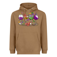 Toasted Coconut mardi gras wine glasses Heavyweight Hoodie - MaliasSmallBusiness