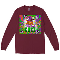 Burgundy Wicked cute halloween Long Sleeve Tee - Artiststas