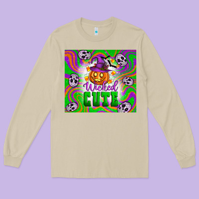 Wicked Cute Halloween Long Sleeve Tee Designed By Artiststas