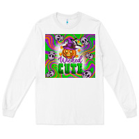 White Wicked cute halloween Long Sleeve Tee - Artiststas