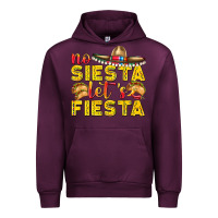 Mauve Wine No Siesta Let's Fiesta Urban Hoodie - texasbilliewilder