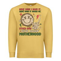 Antique Gold some days i rock it some days it rocks me either w Premium Sweatshirt - MaliasSmallBusiness