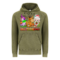 Vintage Olive happy hallothanksmas farm animals Vintage Hoodie - texasbilliewilder