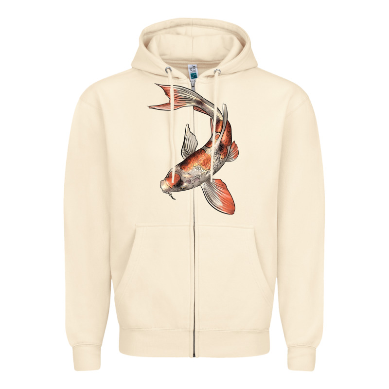 Koi Fish Zipper Hoodie by LillyAllenDesigns | Teevron