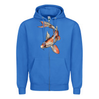 True Royal Koi Fish Zipper Hoodie - LillyAllenDesigns