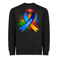 Black autism ribbon Heavyweight Sweatshirt - Zillion Design Studio