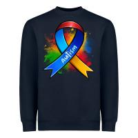 Navy autism ribbon Heavyweight Sweatshirt - Zillion Design Studio