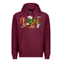 Burgundy Christmas lpn certified nursing assistant Premium Hoodie - LillyAllenDesigns