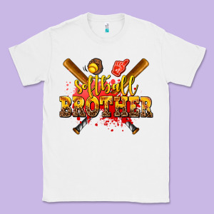 Softball Brother Classic Tee Designed By Adodesignshop