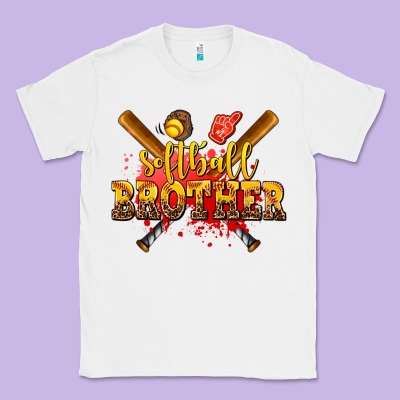 Softball Brother Classic Tee Designed By Adodesignshop