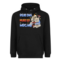 Black reading because murder is wrong Heavyweight Hoodie - MaliasSmallBusiness