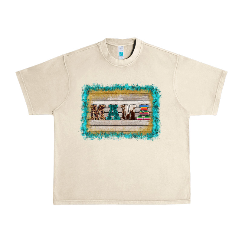 Western Turquoise's Mama Background Urban Heavy Tee by BarkalooDesign | Teevron