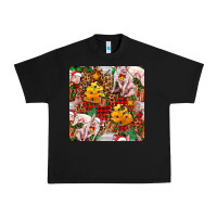 Black christmas pig  tartan with  hay and christmas ligh Urban Heavy Tee - FaDigitalArtStudio