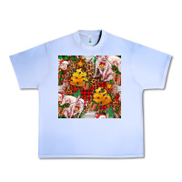 Grape Ice christmas pig  tartan with  hay and christmas ligh Urban Heavy Tee - FaDigitalArtStudio