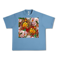 Pebble Blue christmas pig  tartan with  hay and christmas ligh Urban Heavy Tee - FaDigitalArtStudio