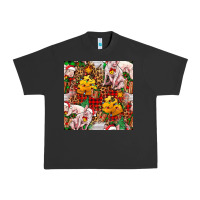 Pigment Black christmas pig  tartan with  hay and christmas ligh Urban Heavy Tee - FaDigitalArtStudio