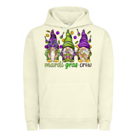 Pigment Pistachio Mardi Gras crew with gnomes Urban Hoodie - NancyCooperArtShop