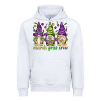 White Mardi Gras crew with gnomes Urban Hoodie - NancyCooperArtShop