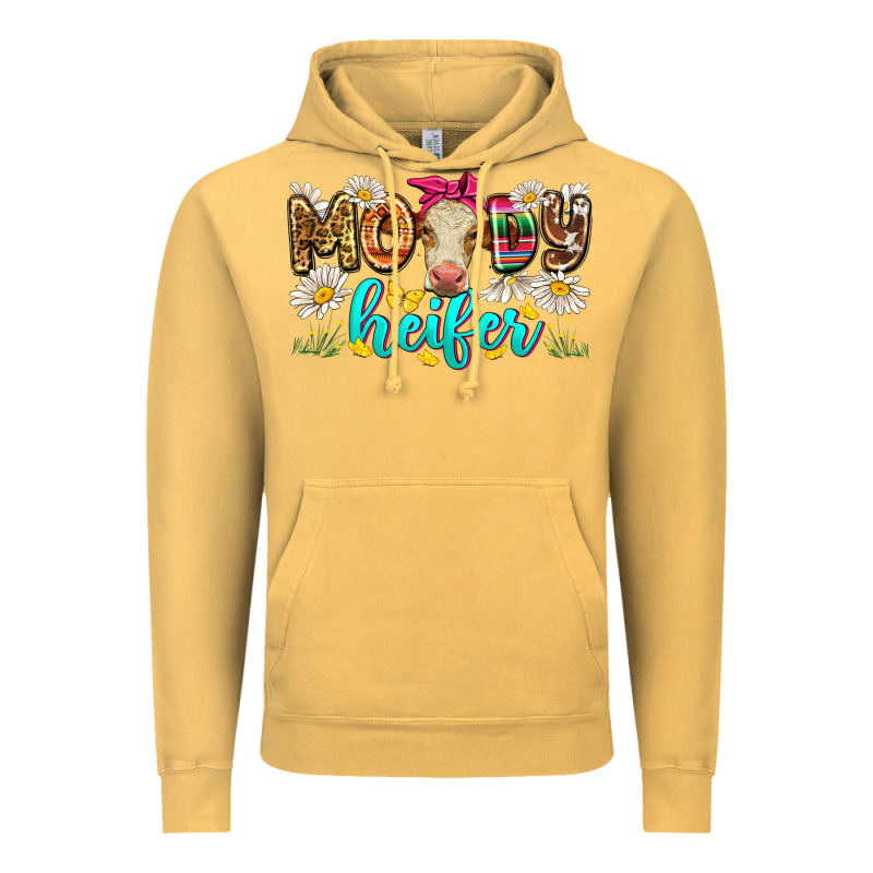 Moody Heifer Vintage Hoodie by Zillion Design Studio | Teevron