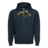 Navy Bristlenose Placo Zipper Hoodie - LillyAllenDesigns