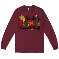 Burgundy santa's favorite  sport staff Long Sleeve Tee - AdoDesignShop