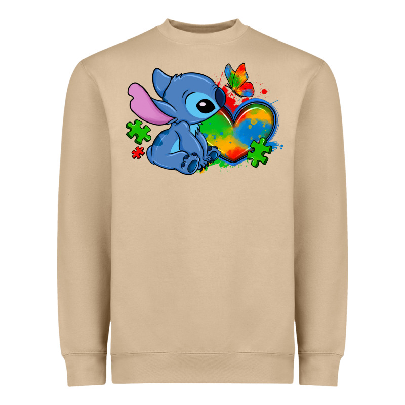 Autism Stitch Heart Heavyweight Sweatshirt by Zillion Design Studio | Teevron