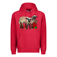 Cardinal Christmas Suffolk Sheep And Baby Suffolk Sheep Premium Hoodie - LillyAllenDesigns