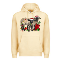 Pina Colada Christmas Suffolk Sheep And Baby Suffolk Sheep Premium Hoodie - LillyAllenDesigns