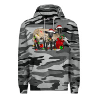 Slate Camo Christmas Suffolk Sheep And Baby Suffolk Sheep Premium Hoodie - LillyAllenDesigns