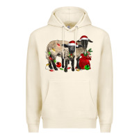 Tofu Christmas Suffolk Sheep And Baby Suffolk Sheep Premium Hoodie - LillyAllenDesigns