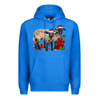 True Royal Christmas Suffolk Sheep And Baby Suffolk Sheep Premium Hoodie - LillyAllenDesigns