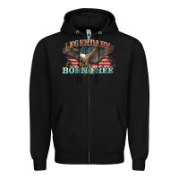 Black legendary born free eagle Zipper Hoodie - NancyCooperArtShop