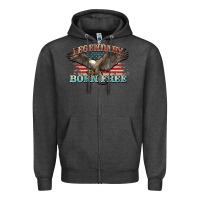 Charcoal Heather legendary born free eagle Zipper Hoodie - NancyCooperArtShop