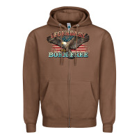 Chestnut legendary born free eagle Zipper Hoodie - NancyCooperArtShop