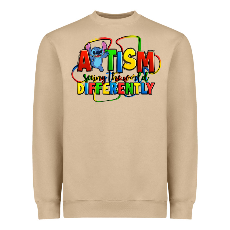 Autism Stitch Seeing The World Differently Heavyweight Sweatshirt by Zillion Design Studio | Teevron