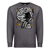 Charcoal Heather black woman quotes Premium Sweatshirt - MaliasSmallBusiness