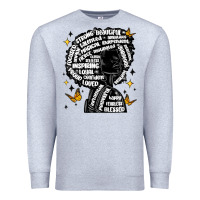 Heather Grey black woman quotes Premium Sweatshirt - MaliasSmallBusiness
