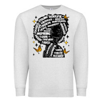 Oatmeal Heather black woman quotes Premium Sweatshirt - MaliasSmallBusiness