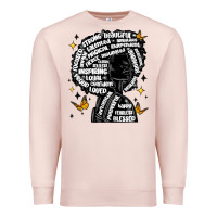Pale Pink black woman quotes Premium Sweatshirt - MaliasSmallBusiness
