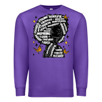 Purple black woman quotes Premium Sweatshirt - MaliasSmallBusiness