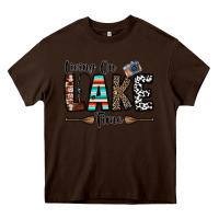 Chocolate Brown living on lake time Heavy Core Tee - CowhideDigitalArt