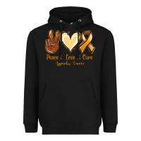 Black Peace love cure Appendix Cancer Heavyweight Hoodie - NancyCooperArtShop