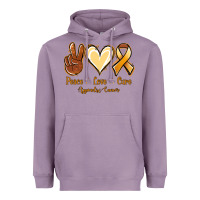 Lavender Peace love cure Appendix Cancer Heavyweight Hoodie - NancyCooperArtShop