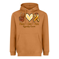 Meerkat Peace love cure Appendix Cancer Heavyweight Hoodie - NancyCooperArtShop