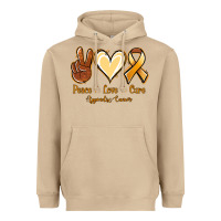 Mushroom Peace love cure Appendix Cancer Heavyweight Hoodie - NancyCooperArtShop