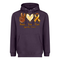 Plum Peace love cure Appendix Cancer Heavyweight Hoodie - NancyCooperArtShop