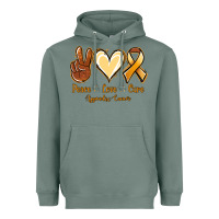 Sage Peace love cure Appendix Cancer Heavyweight Hoodie - NancyCooperArtShop