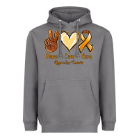 Storm Peace love cure Appendix Cancer Heavyweight Hoodie - NancyCooperArtShop