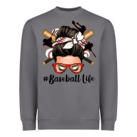 Storm baseball life messy bun Heavyweight Sweatshirt - Zillion Design Studio